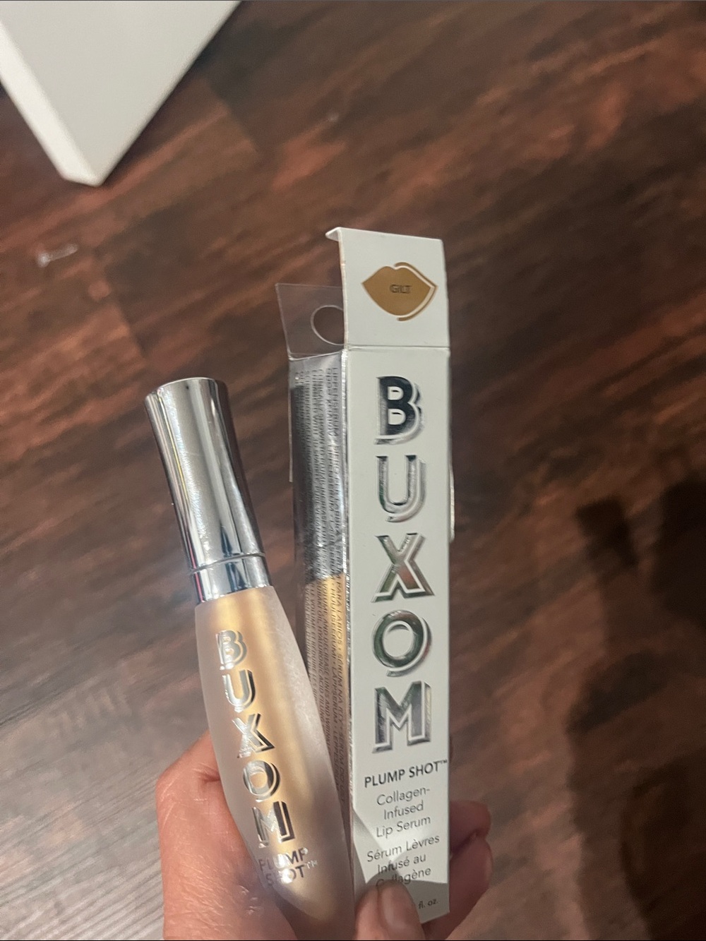 Buxom Plump Shot Collagen-Infused Lip Serum — Gilt Peachy Nude